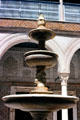 Courtyard with fountain in Dar Ben Abdallah palace now museum of arts & transitions. Tunis, Tunisia.