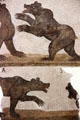 Roman mosaic tile floor with bears at Bardo Museum. Tunis, Tunisia.