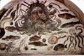 Roman mosaic tile floor of Neptune surrounded by sea creatures at Sousse Archeological Museum. Sousse, Tunisia.