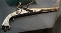 Pistol issued to highland soldiers made in Birmingham, England at National War Museum of Scotland. Edinburgh, Scotland.