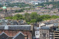 Green Charlotte Square in New Town seen from Edinburgh Castle. Edinburgh, Scotland.