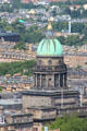 Dome of National Records of Scotland building surrounded by Georgian buildings. Edinburgh, Scotland.