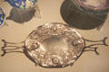 Silver tray with handles at Edinburgh City Art Centre. Edinburgh, Scotland.