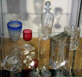 Scottish glassware at Edinburgh City Art Centre. Edinburgh, Scotland.