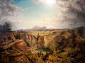 Edinburgh from Craigleith Quarry painting by John Bell at Edinburgh City Art Centre. Edinburgh, Scotland.