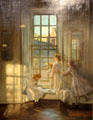 Flight of the Swallows painting by John Henry Lorimer at Edinburgh City Art Centre. Edinburgh, Scotland.