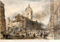 Views of Great Fire of Edinburgh lithograph by William Turner of London at Museum of Edinburgh. Edinburgh, Scotland