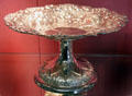 Silver Rococo Revival dessert stand by James Crichton of Edinburgh at Museum of Edinburgh. Edinburgh, Scotland.