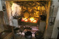 Kitchen fireplace at Gladstone's Land tenement house. Edinburgh, Scotland.