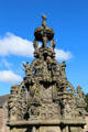 Upper details of Holyrood Palace fountain. Edinburgh, Scotland