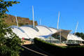 Fabric roof on steel frame of Our Dynamic Earth. Edinburgh, Scotland.
