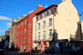 Heritage buildings near Canongate on Royal Mile. Edinburgh, Scotland.