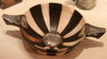Silver-mounted quaich of ebony & ivory at National Museum of Scotland. Edinburgh, Scotland.