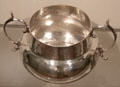 Silver porringer by William Law of Edinburgh at National Museum of Scotland. Edinburgh, Scotland.