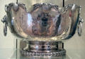 Silver Monteith to hold stemmed glasses by James Cockburn of Edinburgh at National Museum of Scotland. Edinburgh, Scotland.