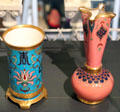 Porcelain vases by Christopher Dresser made by Minton & Co. of Stoke-on-Trent, England at National Museum of Scotland. Edinburgh, Scotland.