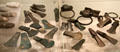 Stone & bronze axeheads from Scotland at National Museum of Scotland. Edinburgh, Scotland.