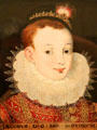Portrait of King James VI of Scotland as a boy at National Museum of Scotland. Edinburgh, Scotland.