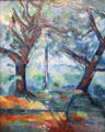 Big Trees painting by Paul Cézanne at National Gallery of Scotland. Edinburgh, Scotland.