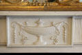 Adam-style urn in relief on fireplace mantle at Georgian House museum. Edinburgh, Scotland.