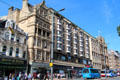 Princes Streetscape with Marks & Spenser & other heritage buildings converted to commerce. Edinburgh, Scotland.