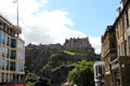 Edinburgh Castle see from Castle Street in New Town. Edinburgh, Scotland.