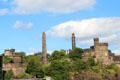 Political Martyrs of 1793 obelisk, Nelson's Monument & St Andrew's House on Calton Hill. Edinburgh, Scotland.