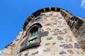 Stone walls of Observatory House on Calton Hill. Edinburgh, Scotland.
