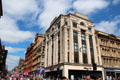 Buchanan St. Mall with white department store at corner of Argyle St. Glasgow, Scotland.