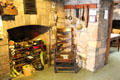Cooking fireplace & armchair at Provand's Lordship. Glasgow, Scotland.
