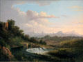 Edinburgh from the West painting by Alexander Nasmyth at Hunterian Art Gallery. Glasgow, Scotland.