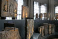 Roman stones found along the Antonine Wall in Scotland at Hunterian Museum. Glasgow, Scotland.