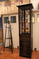 Miss Cranston's Tearoom food display cabinet by Charles Rennie Mackintosh & Buchanan St. tearoom coat stand by George Walton & Co. at Kelvingrove Art Gallery. Glasgow, Scotland.