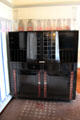 Cabinet with Mackintosh themes in drawing room at Hill House. Helensburgh, Scotland.