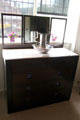 Chest of drawers with mirror supports silvered pitcher & basin at Hill House. Helensburgh, Scotland.