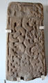 Grave-slab fragment with interlaced pattern at Dumbarton Castle. Glasgow, Scotland.