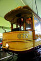 Glasgow Corporation Tramways single deck car 672 at Riverside Museum. Glasgow, Scotland.