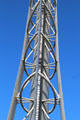 Structural detail of Glasgow Tower at Glasgow Science Centre. Glasgow, Scotland.