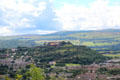 Stirling Castle seen from Wallace Monument across valley. Stirling, Scotland.