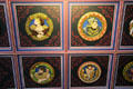 Great Hall carved & painted ceiling panels recreated in Palace of Stirling Castle. Stirling, Scotland.