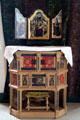 Painted cabinet in Queen's Bedchamber recreated in Palace of Stirling Castle. Stirling, Scotland.