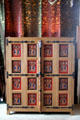 Painted cabinet in Queen's Bedchamber recreated in Palace of Stirling Castle. Stirling, Scotland.