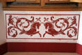 Wall painting in Queen's Outer Hall recreated in Palace of Stirling Castle. Stirling, Scotland.