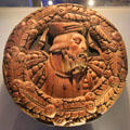 James I replica carving in Stirling Castle Palace gallery. Stirling, Scotland.