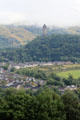 Wallace Monument across valley from Stirling Castle. Stirling, Scotland.