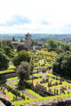 Church of Holy Rood over churchyard seen from Stirling Castle. Stirling, Scotland.