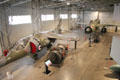 Hawker Siddeley Harrier & English Electric Lightning jets at National Museum of Flight. East Fortune, Scotland.