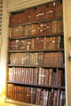 Book shelving in Chinese sitting room at Newhailes. Musselburgh, Scotland.