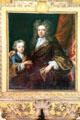 Portrait of Sir David Dalrymple & his son, James, in Library at Newhailes. Musselburgh, Scotland.