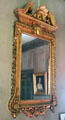 Giltwood mirror embellished with carved shells & fish scales in Best Bedroom at Newhailes. Musselburgh, Scotland.